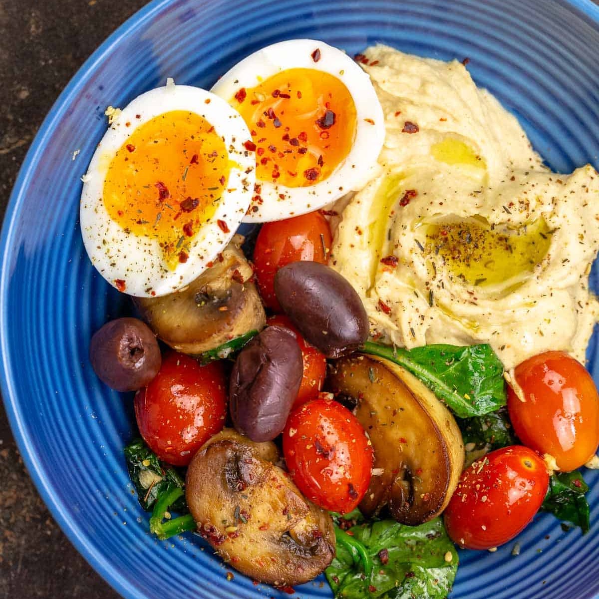 Piatto della colazione mediterranea